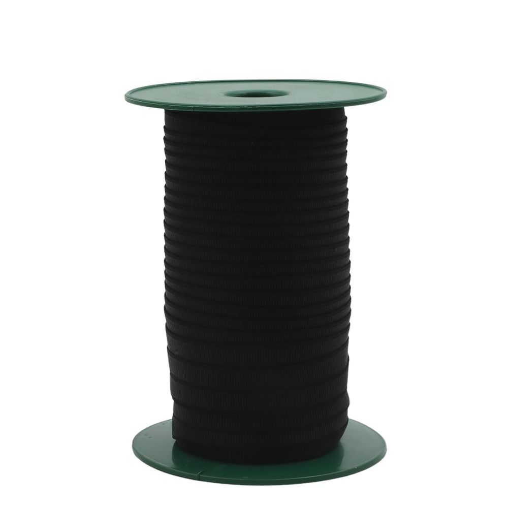 Резинка бельевая (бретелечная) 10.0 мм / 50 метров, черный