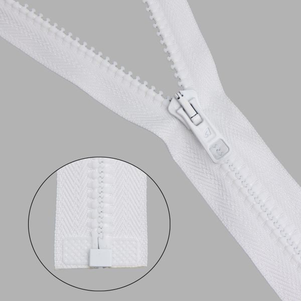 Молния трактор Arta Т6 (6 мм) 1 зам., разъем., 50 см, ОПТ. УП. 25 ШТ., 001 белый