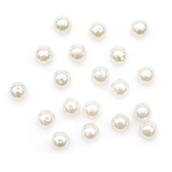 Бусины пластик (жемчуг) ⌀14 мм, 25 г, Astra&Craft, 001 NL белый
