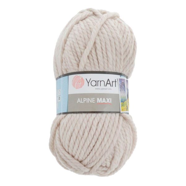 Пряжа YarnArt (ЯрнАрт) Alpine Maxi / уп.2 мот. по 250 г, 105 м, 665 суровый