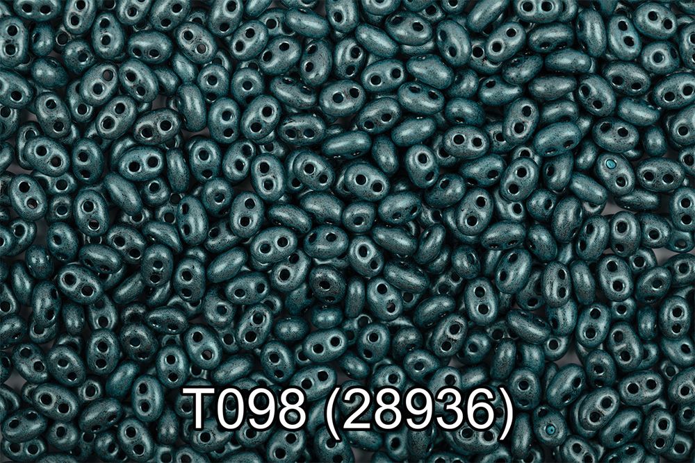 Бисер Preciosa Twin 3 2.5х5 мм, 10х5 г, 1-й сорт, T098 т.синий, 28936, 321-96001
