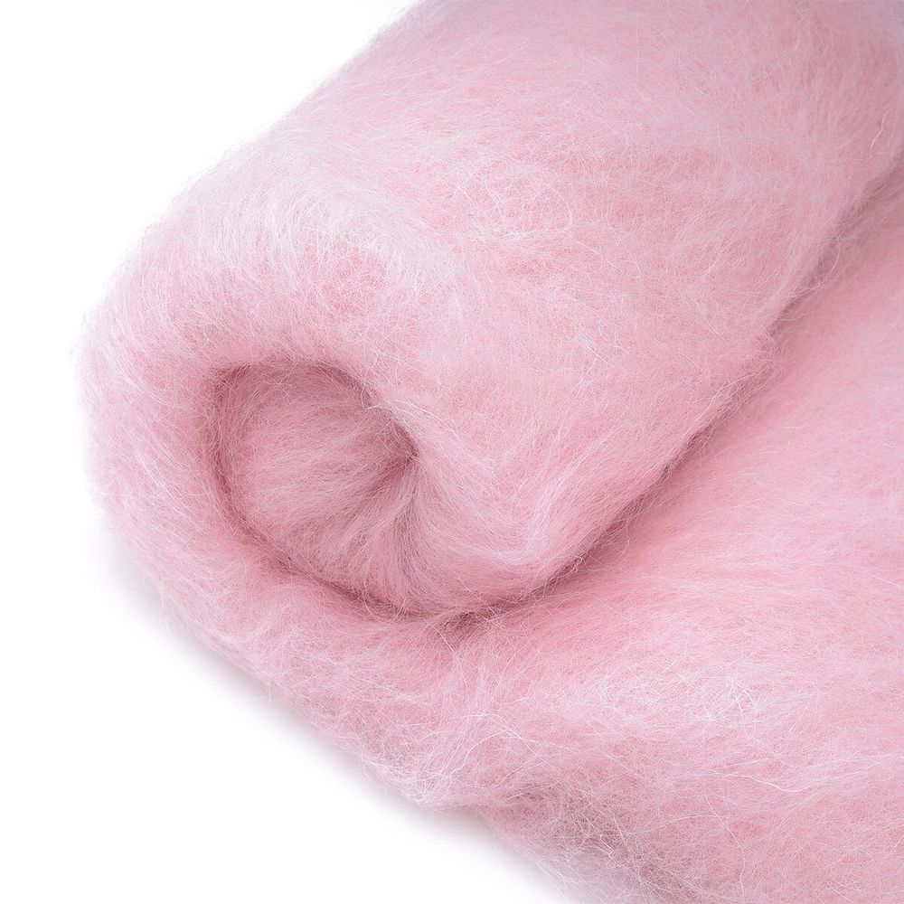 Шерсть для валяния Ангорка для творчества (мохер 45%, шерсть 37%, акрил 18%), 100гр. Камтекс (270 клевер)