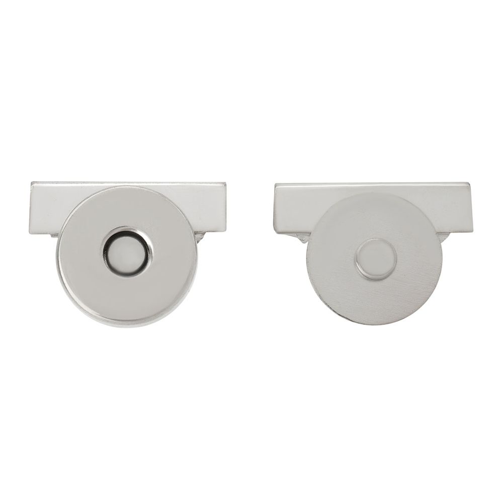 Замок застежка для сумки магнитный 20х17х14мм, 2 шт, LMKZ-002 никель