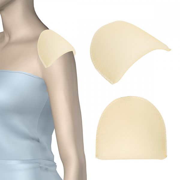 Плечевые накладки (подплечники) втачные 100х155х14 мм, АТ.ОВФ14 бежевый, 1 пара