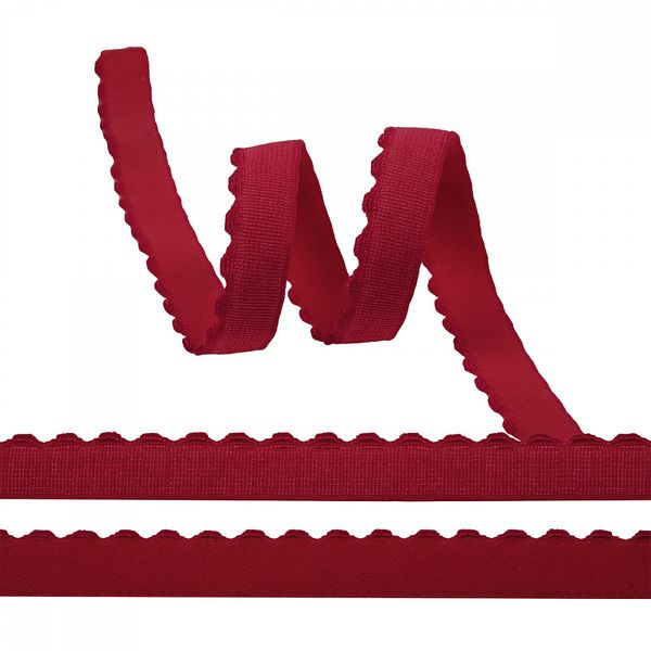 Резинка бельевая (отделочная) становая 12.0 мм / 50 метров, ЕТ1 темно-красный S059