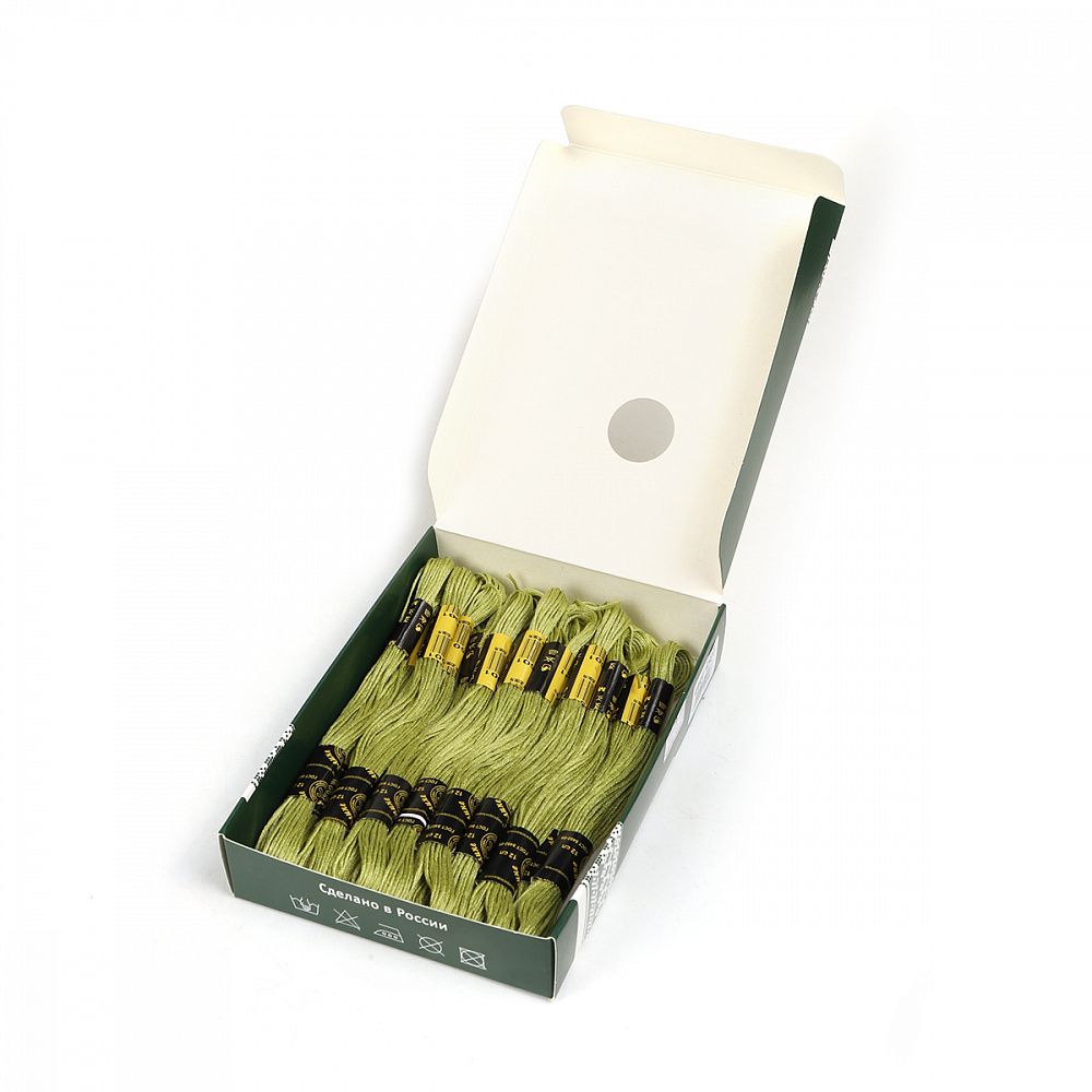 Мулине ПНК им.Кирова цв.4501 св.оливковый, 24 мотка по 8 метров