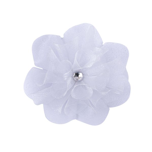 Цветочек пришивной Лотос, 1 шт, №02 белый, Blitz 3053