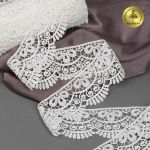 Кружево гипюр (плетёное) 60 мм, TBY.0740, белый, 13.71м, Kruzhevo