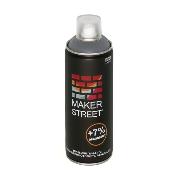 Эмаль для граффити 400 мл, 700 Мокрый асфальт, Makerstreet MS400