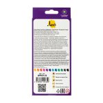 Карандаш цветной пластиковый трехгранный заточенный 12 цв, Лео LPPCP-12