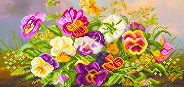 Рисунок для вышивания Матренин Посад (шелк), 24х47 -4200 Букет для Анюты