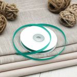 Лента репсовая (в рубчик) 6.0 мм, 121 бирюзовый, уп.18,28 м