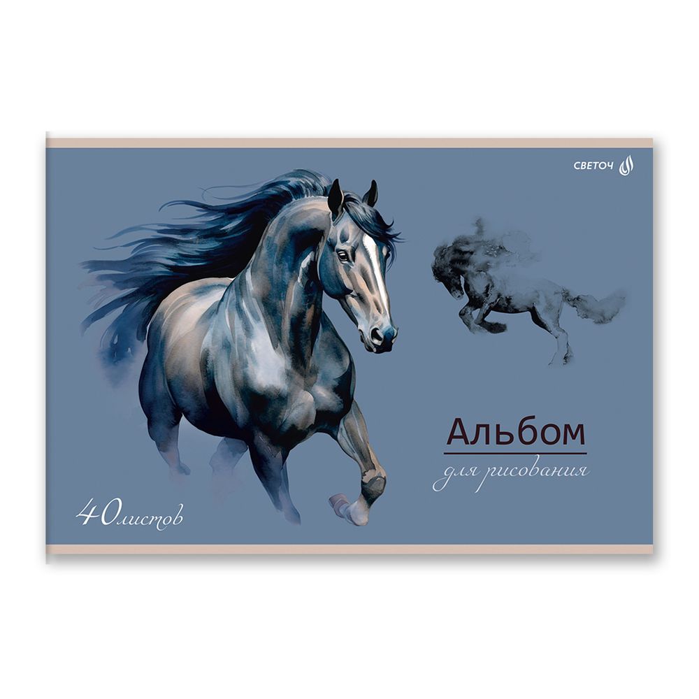 Альбом для рисования 100 г/м², A4 29.5х20.2 см, 40 л. на скобе 5 шт, 01715 Грация и сила, Светоч А258