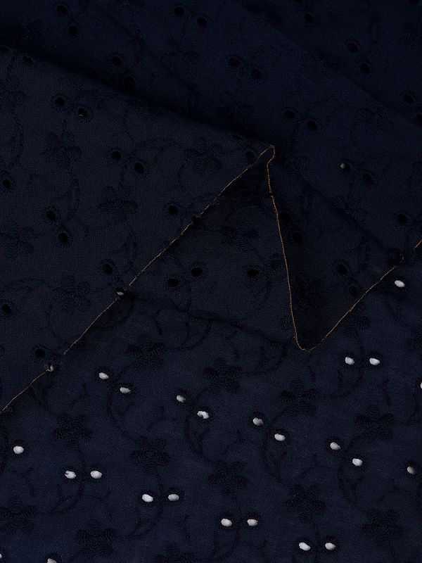 Ткань шитьё (прошва) 100 г/м², 150 см / 2 метра, TBY.Emb.8067.16, 16 т.синий