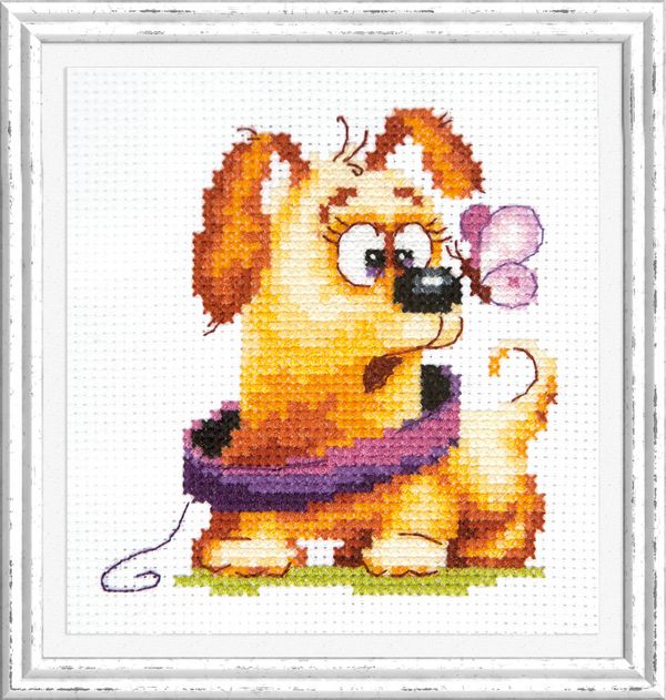 Набор для вышивания нитками Чудесная игла, Забавный малыш 9х10 см