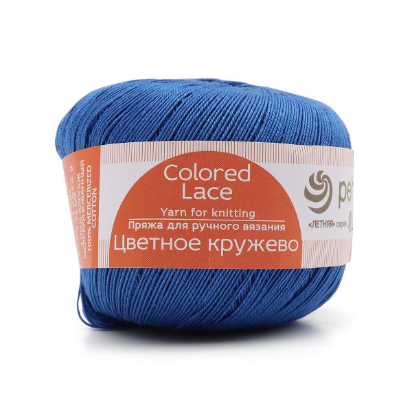 Пряжа Пехорка Цветное кружево / уп.4 мот. по 50 г, 475 м, 26 василек