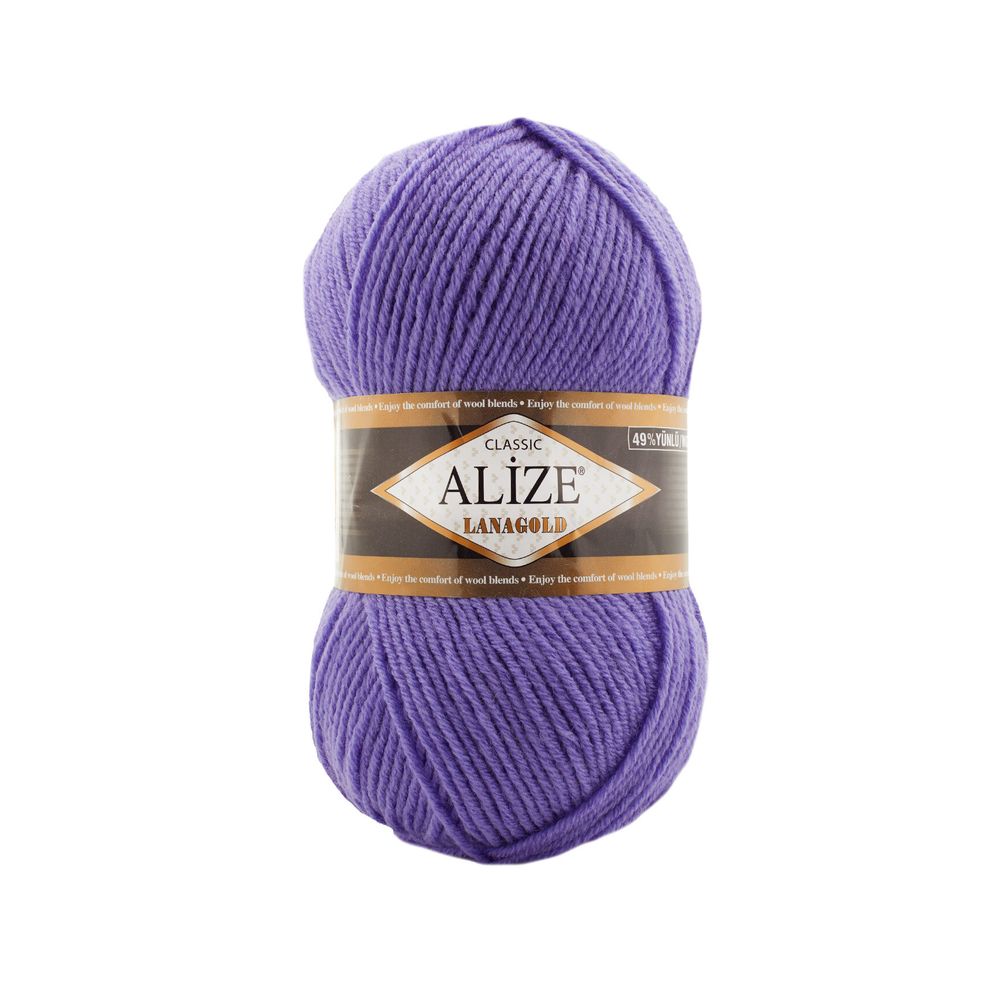 Пряжа Alize (Ализе) Lana Gold / уп.5 мот. по 100 г, 240 м, 851 слива