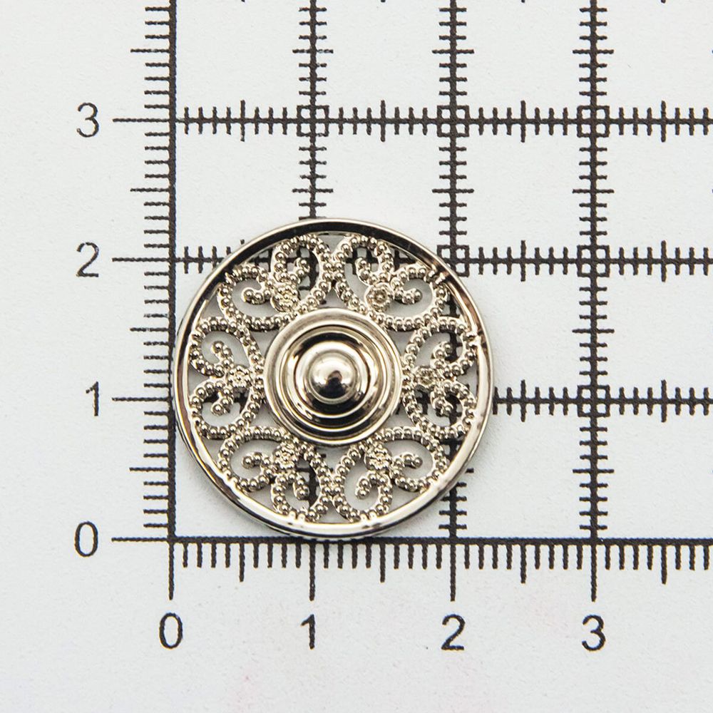 Кнопка пришивная металл ⌀23.0 мм, металл, S, уп.10 шт