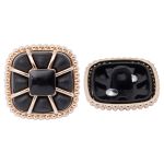 Пуговицы на ножке 28L=18 мм, металл, GD.Black (золото-черный), 10 шт, MP07