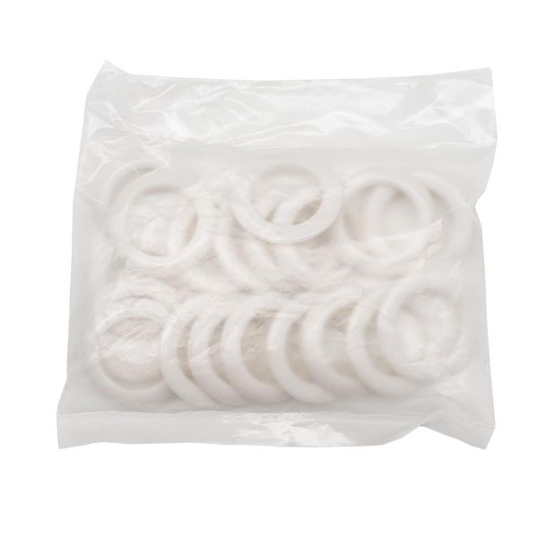 Кольцо пластик ⌀25/35 мм, белое, 20 шт