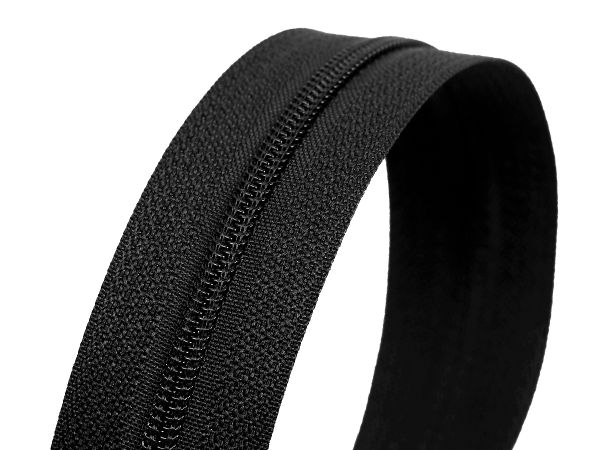 Молния рулонная витая (спираль) Т3 (3 мм), УСИЛЕННАЯ, НА БОБИНЕ, S-580 черный (цв.SBS) / 200 метров