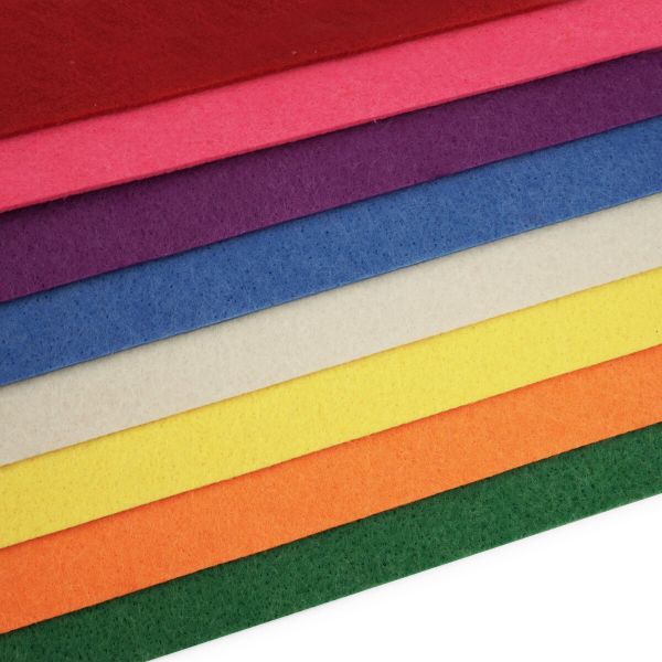 Фетр листовой жесткий 3.0 мм, 450гр, 20х30 см, ассорти, 8 штук Astra&Craft (7)