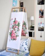 Набор для вышивания нитками Сделай своими руками, Букет пионов, 25.5х50 см