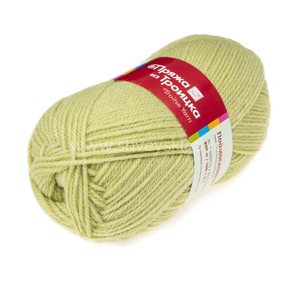 Пряжа Троицкая Подмосковная / уп.10 мот. по 100 г, 250м, 3174 светлая фисташка