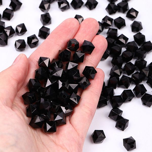 Бусины акриловые ⌀10 мм, 500 г, MG.3246-002, 002 черный