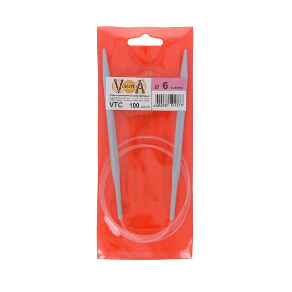 Спицы круговые металл ⌀6.0 мм, 100 см, со спец. покрытием, Visantia VTC