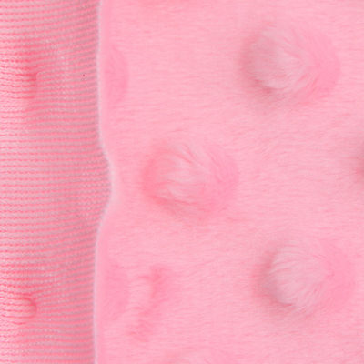 Плюш Minky dot (45см / 50 см +- 2см), ворс 2,5мм: плотность 280 г/м² (розовый), 28896