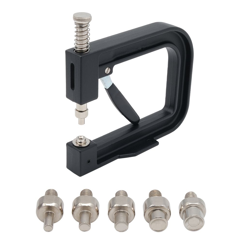 Ручной пресс для установки бусин на шипах с насадками 4, 5, 6, 8, 10 мм, New Star, черный