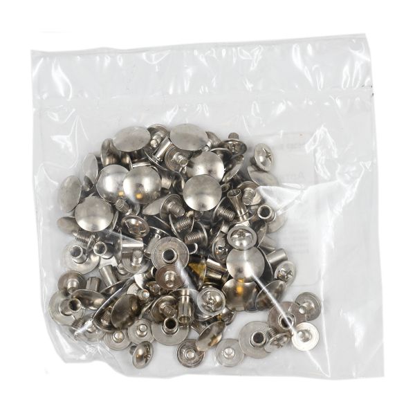 Винт кобурный металл ⌀9 мм, h6 мм, никель, 50 шт