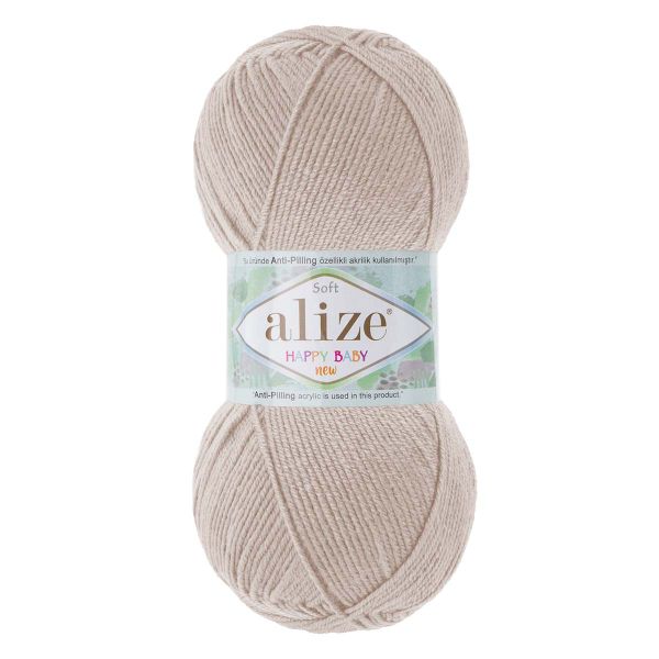 Пряжа Alize (Ализе) Happy Baby New / уп.5 мот. по 100 г, 320м, 599 слоновая кость
