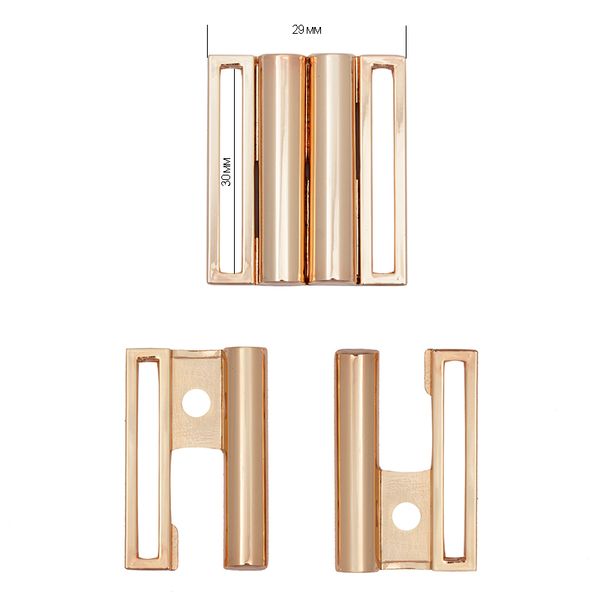 Пряжка ременная металл под резинку 30 мм 29х34 мм, цв. золото, уп. 10 шт