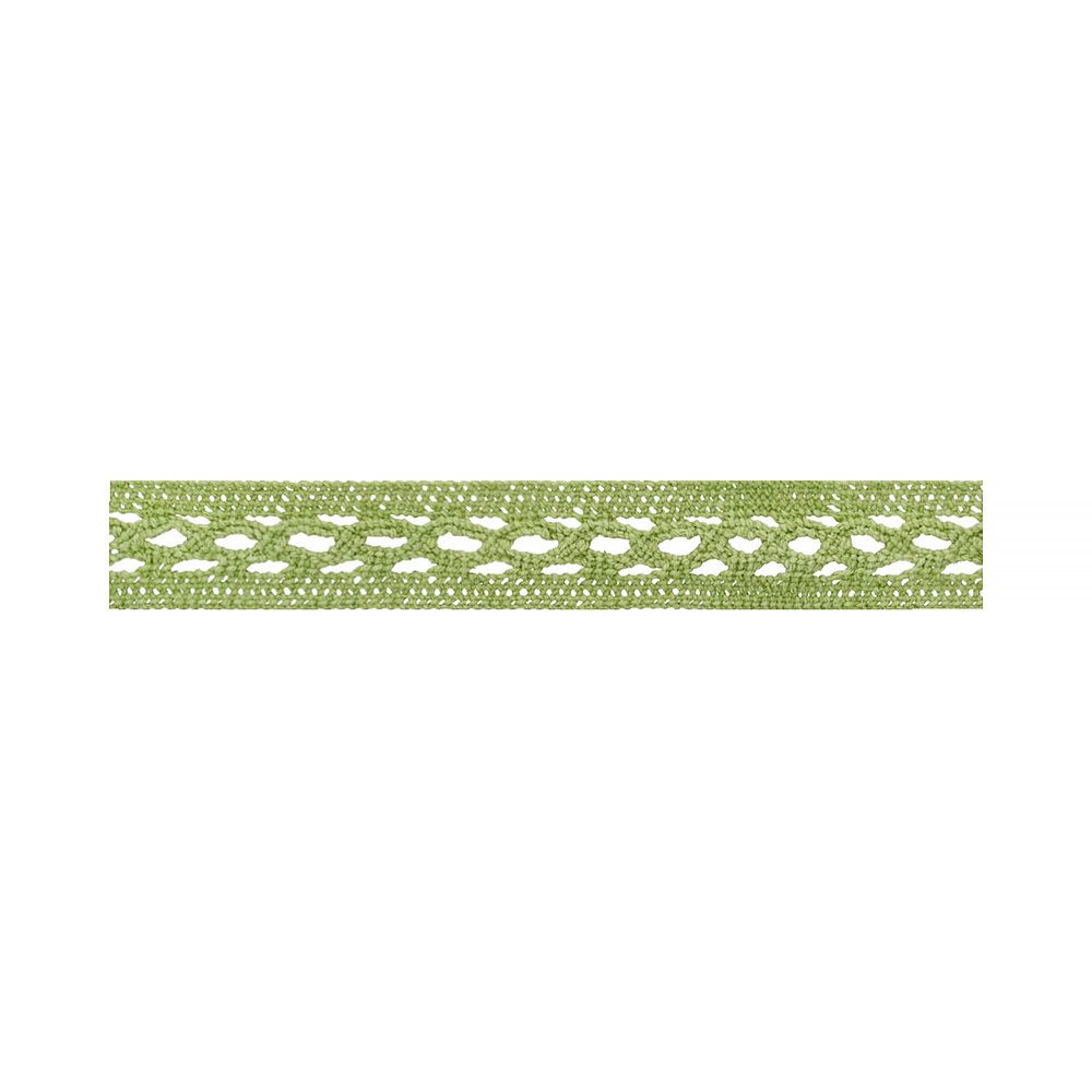 Кружево вязаное (тесьма) 14 мм, 5 шт по 3 м, 062 бл.зеленый, HVK-24 Gamma