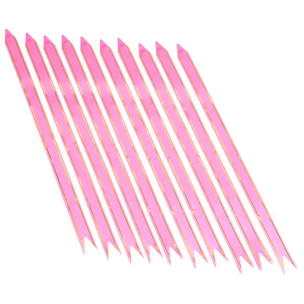 Бант бабочка 1,7х34см, 10 шт в упак, розовый золотая полоса, 10 шт