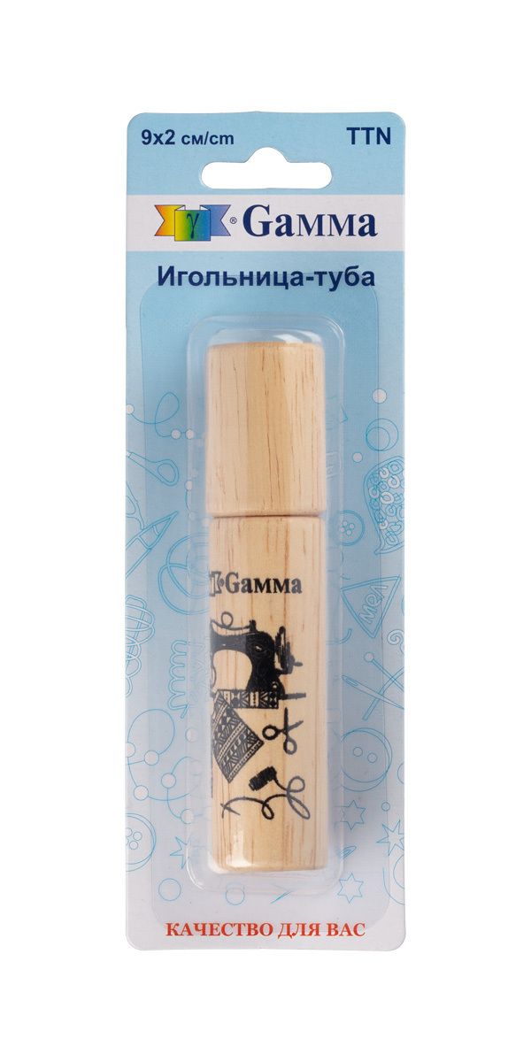 Туба-игольница Gamma 9 см, рисунок швейная машина