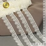 Кружево гипюр (плетёное) 15 мм цв.02 молочный, 9м, Kruzhevo