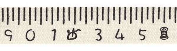 Лента хлопок с рисунком 16.0 мм / 5 шт по 3 метра, L2 001/113 Сантиметр, черный, CLP-161 Gamma