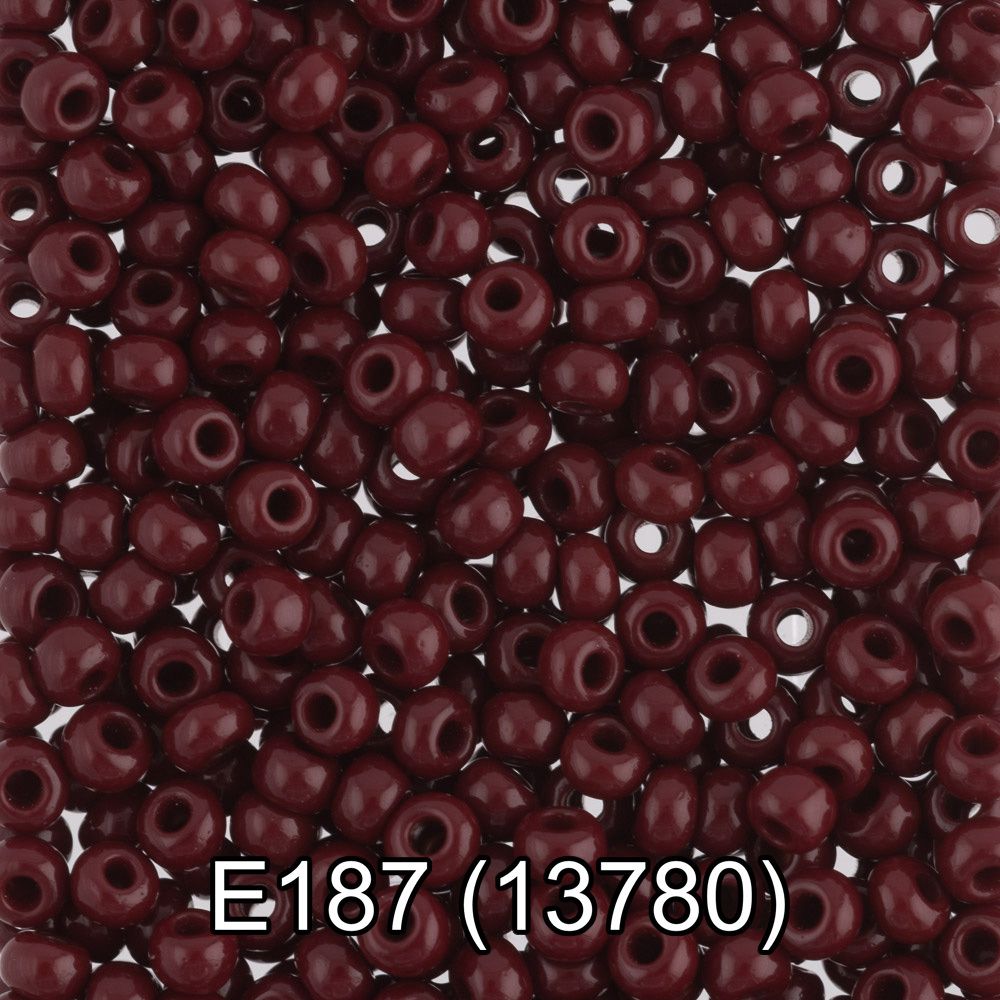 Бисер Gamma 10/0 (2.3 мм), 150 г (10х5 г), E187 т.коричневый, 13780, круглый 5