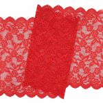 Кружево бельевое эластичное 400 мм / 13.72 м, цв. C820 красный