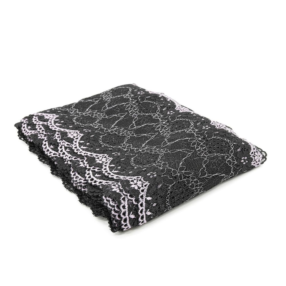 Кружево бельевое эластичное 165 мм / 10 м, 7735072 черный