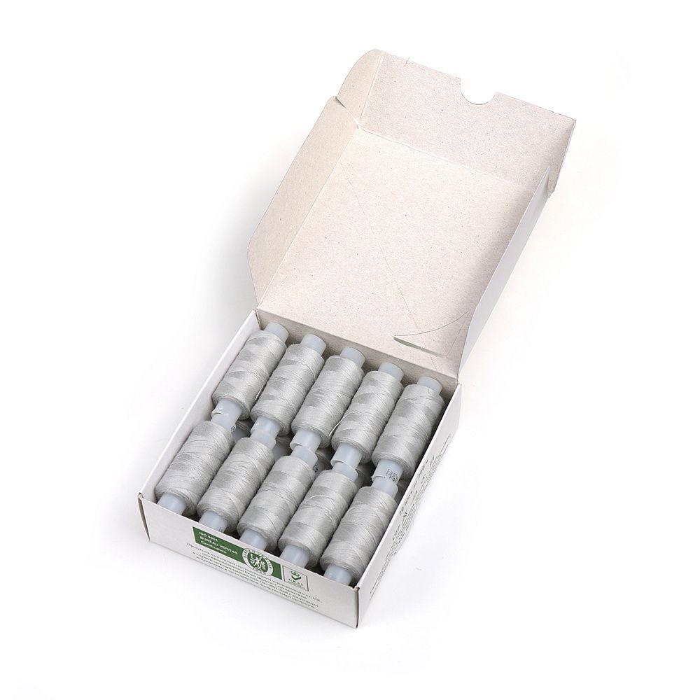 Нитки армированные ПНК им.Кирова 45ЛЛ, бытовые, 200 м / 20 кат., 6602 бл.серый