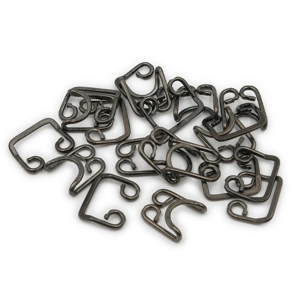 Крючки пришивные 30х20 мм, чер.никель мет, 10 шт, BIG