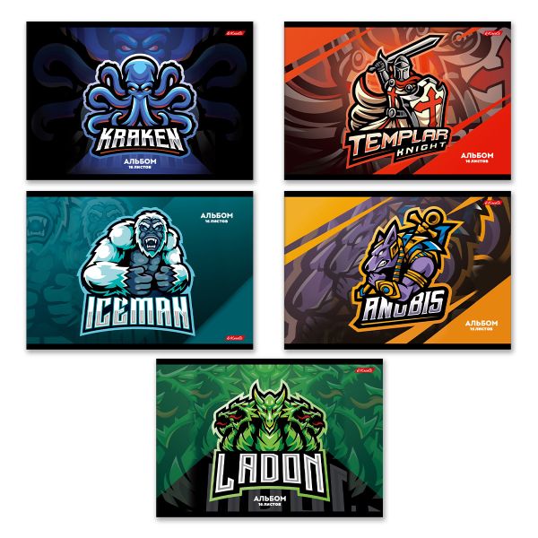 Альбом для рисования 100 г/м², A4 29х20.5 см, 16 л. на скобе, 10 шт, 000693 Выбери героя!, Светоч 16АЛСК4_1_3_9