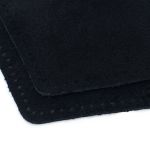 Заплатки пришивные из замши, ромб 8х11,2см с перфорацией, 2 шт, 100% кожа, 20 черный, 59125