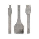 Пробойники для кожи строчные, набор (французский тип) для кожи, косой зуб, шаг 3 мм, Промысел, LT-026