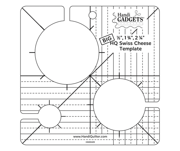 Линейка для HQ Швейцарский сыр (круги)( большая), HG00429, Handi Quilter, 1 шт