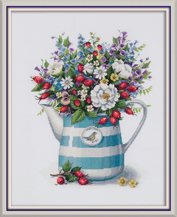 Набор для вышивания нитками Panna C-7291, В разгар июля, 26.5х33.5 см